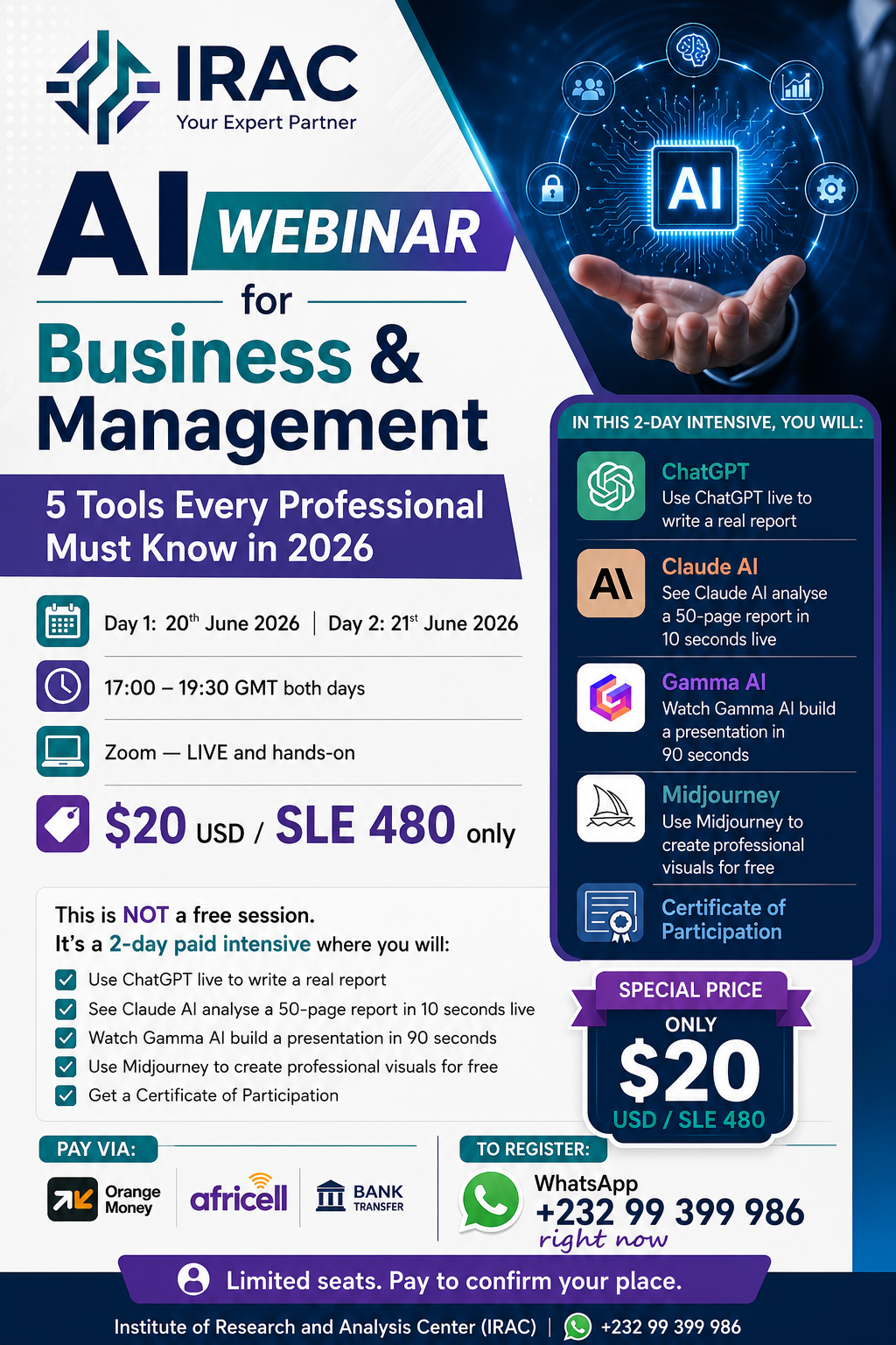 AI Webinar for Business and Management